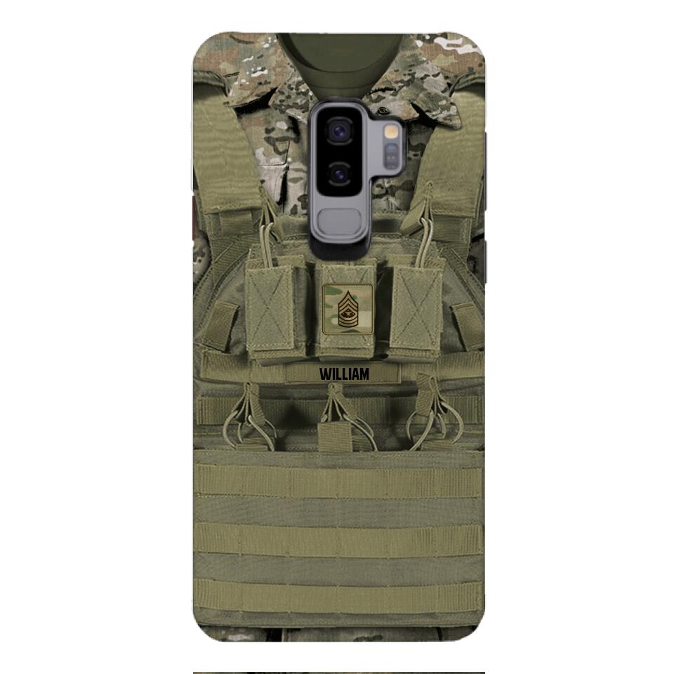 Personalized U.S Soldier Phone Case Printed 22APR-DT05