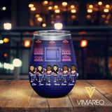 Personalized Red White Blue And Whiskey Too Wine Tumbler Printed 22FEB-HC14