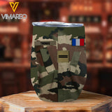Personalized French Soldier/Veterans Wine Tumbler Printed VHDT0404