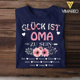Personalized Gluck Ist Grandma Zu Sein Tshirt Printed QTDT0604