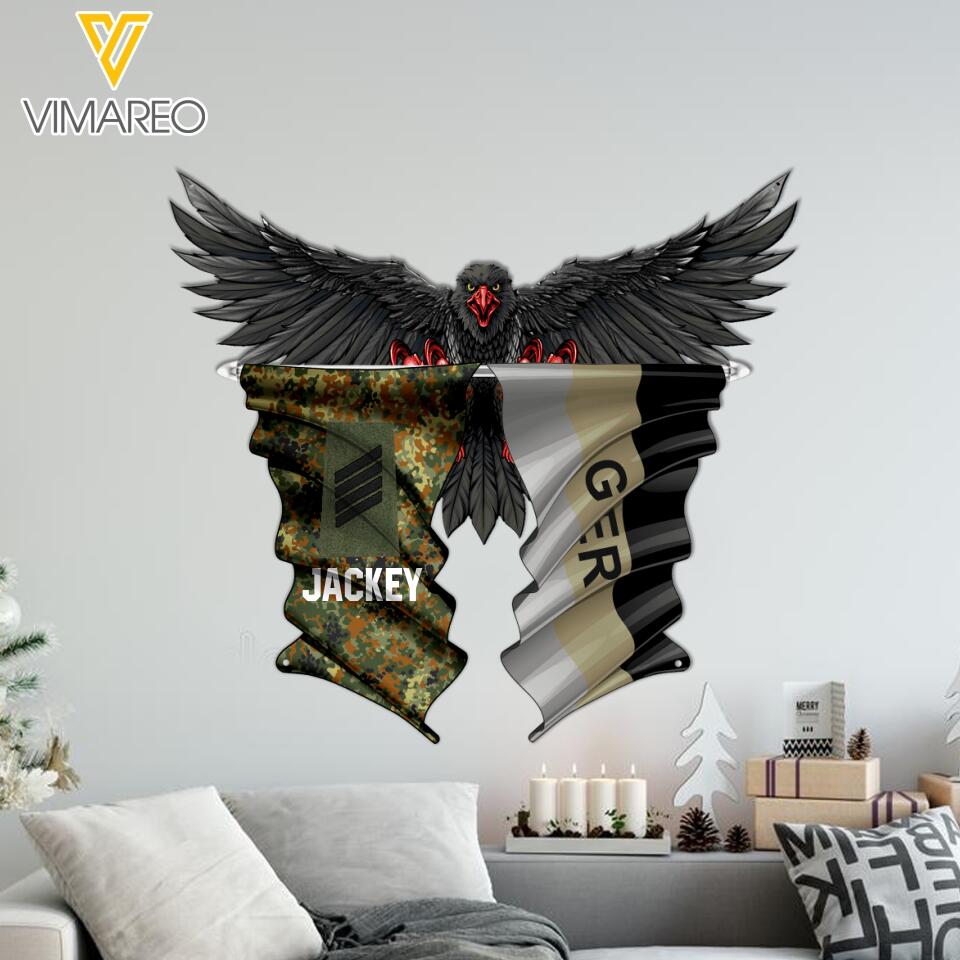 Personalized German Soldier Metal Sign Printed 22APR-DT06