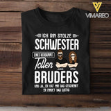Personalized Ich Bin Stolze Schwester Tollen Bruders Tshirt Printed QTMQ0604
