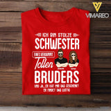 Personalized Ich Bin Stolze Schwester Tollen Bruders Tshirt Printed QTMQ0604