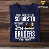 Personalized Ich Bin Stolze Schwester Tollen Bruders Tshirt Printed QTMQ0604