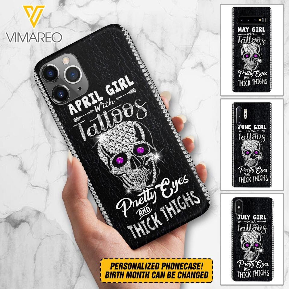Personalized Girl with tattoos Phone Case Printed T3Q 0604