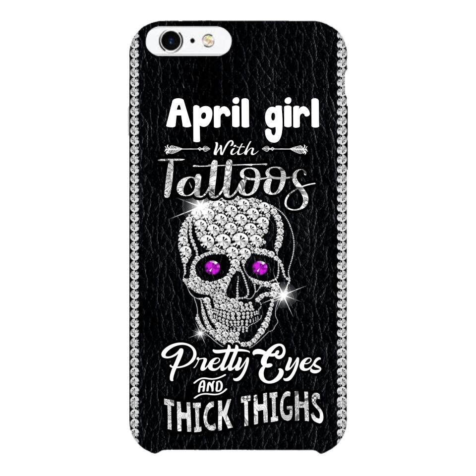 Personalized Girl with tattoos Phone Case Printed T3Q 0604