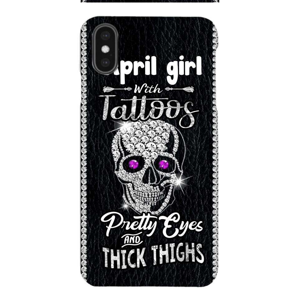 Personalized Girl with tattoos Phone Case Printed T3Q 0604