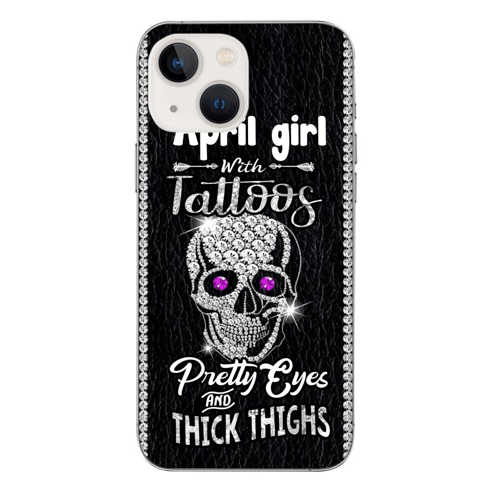 Personalized Girl with tattoos Phone Case Printed T3Q 0604
