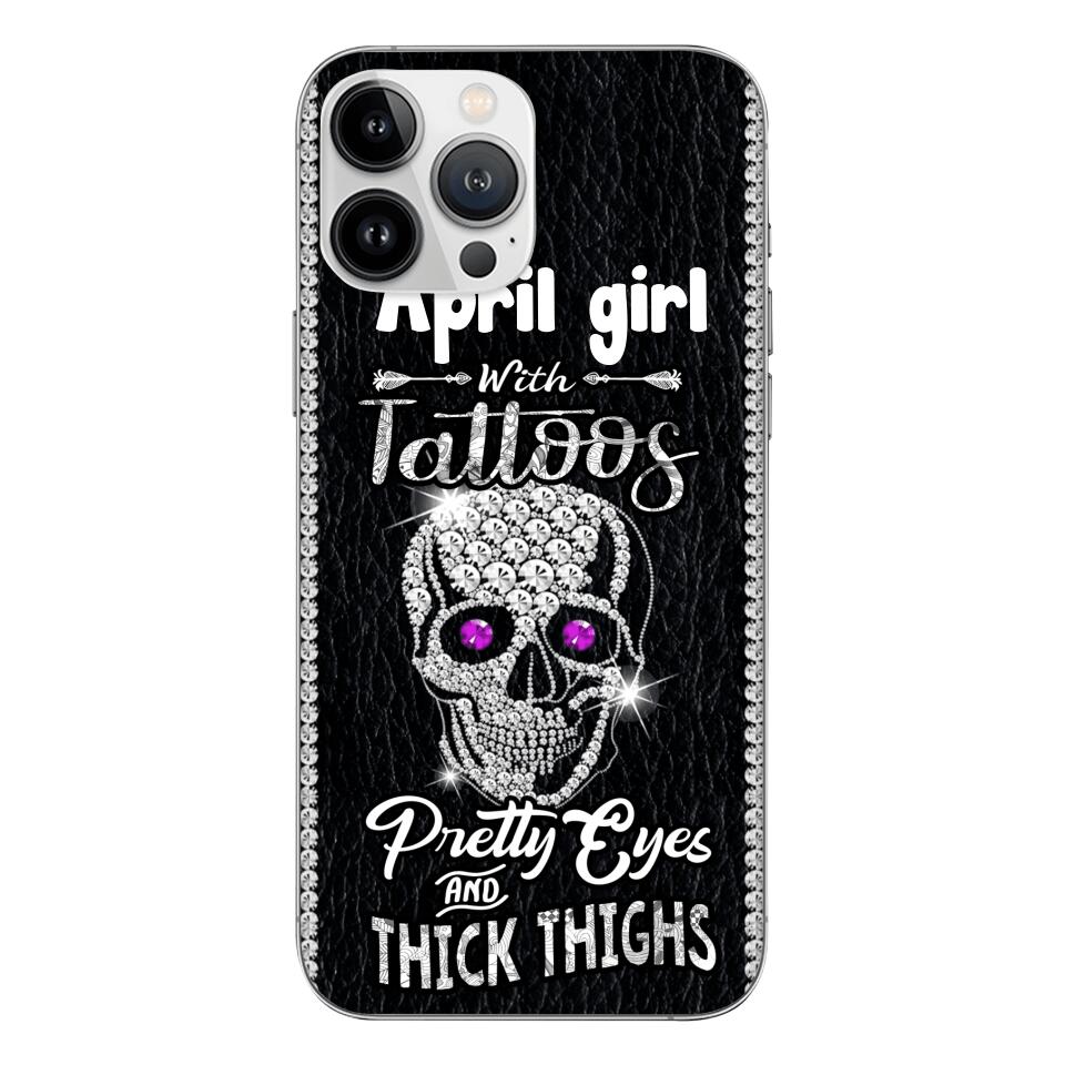 Personalized Girl with tattoos Phone Case Printed T3Q 0604