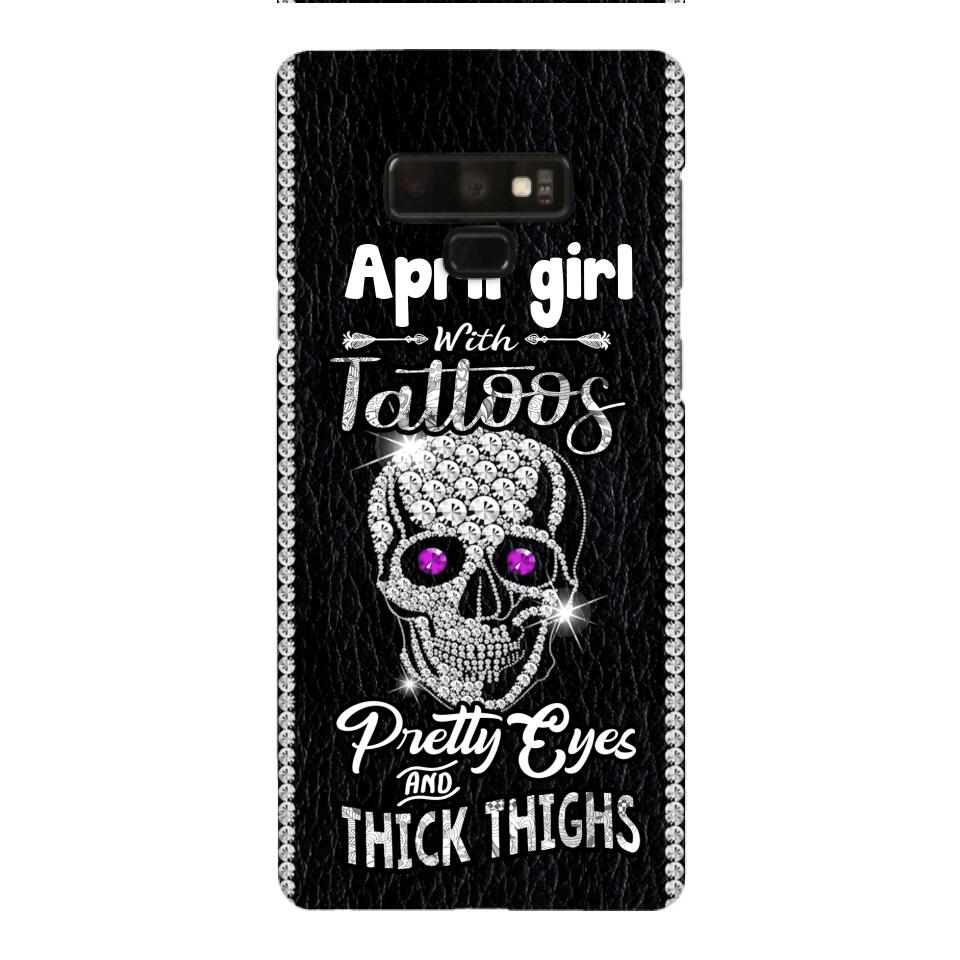 Personalized Girl with tattoos Phone Case Printed T3Q 0604