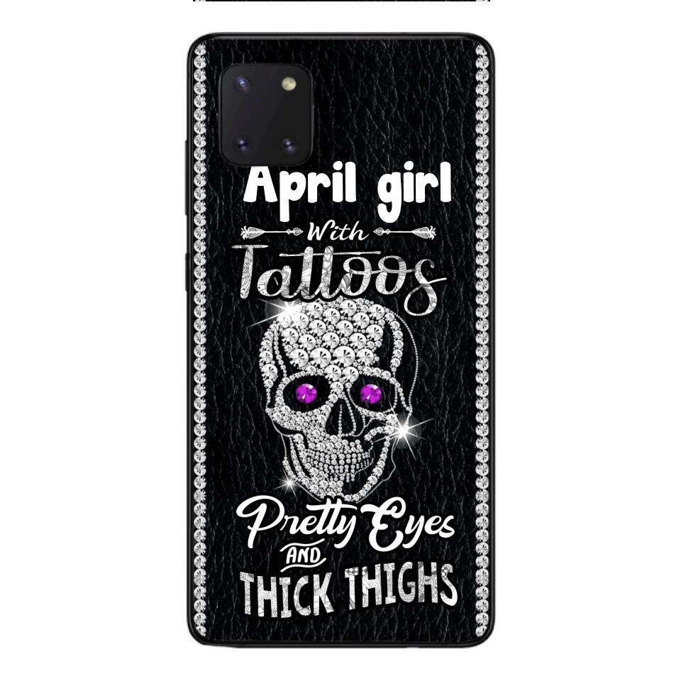 Personalized Girl with tattoos Phone Case Printed T3Q 0604