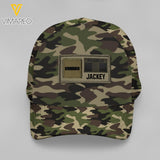 Personalized French Soldier Camo Peaked Cap Printed 22APR-MQ06