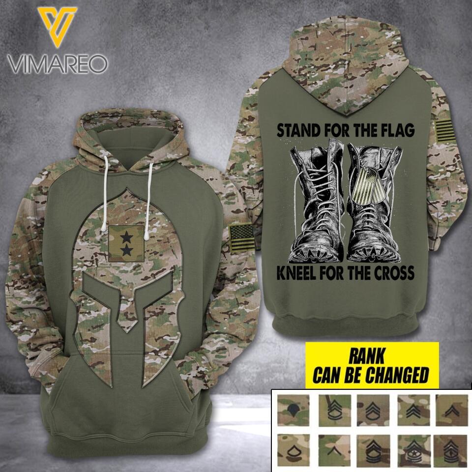 PERSONALIZED US ARMY CAMO HONOR THE FALLEN STAND FOR THE FLAG HOODIE 3D PRINTED QTTQ0604