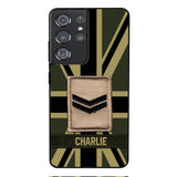 DH Personalized British  Soldier Phone Case Printed DT064