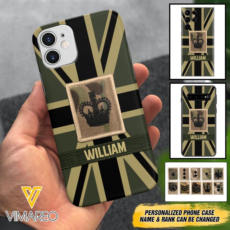 DH Personalized British  Soldier Phone Case Printed DT064