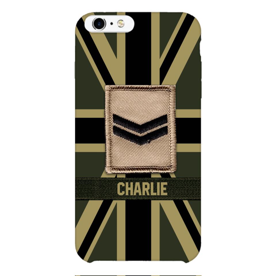 DH Personalized British  Soldier Phone Case Printed DT064