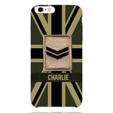 DH Personalized British  Soldier Phone Case Printed DT064