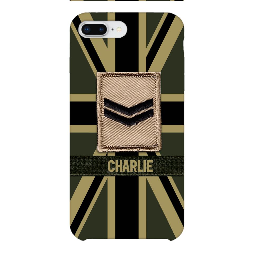 DH Personalized British  Soldier Phone Case Printed DT064