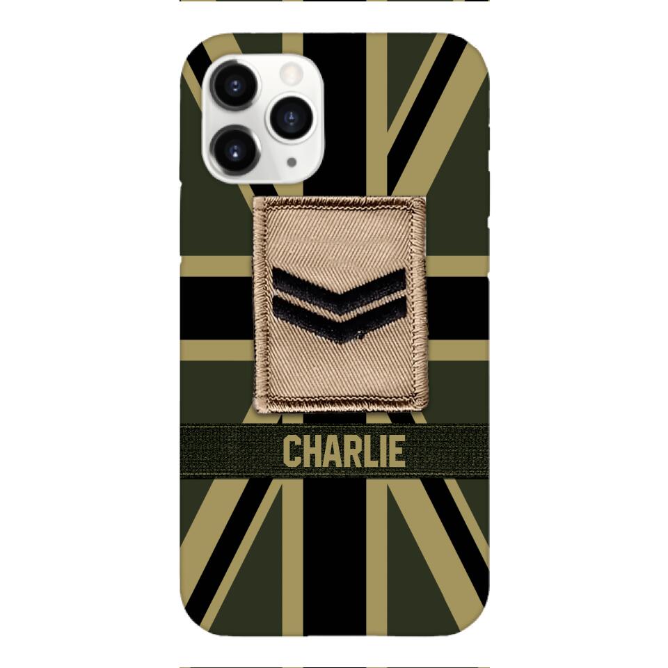 DH Personalized British  Soldier Phone Case Printed DT064