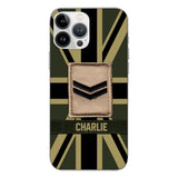 DH Personalized British  Soldier Phone Case Printed DT064