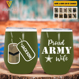 Personalized British Proud Army Wife Tumbler Printed 22APR-QH07