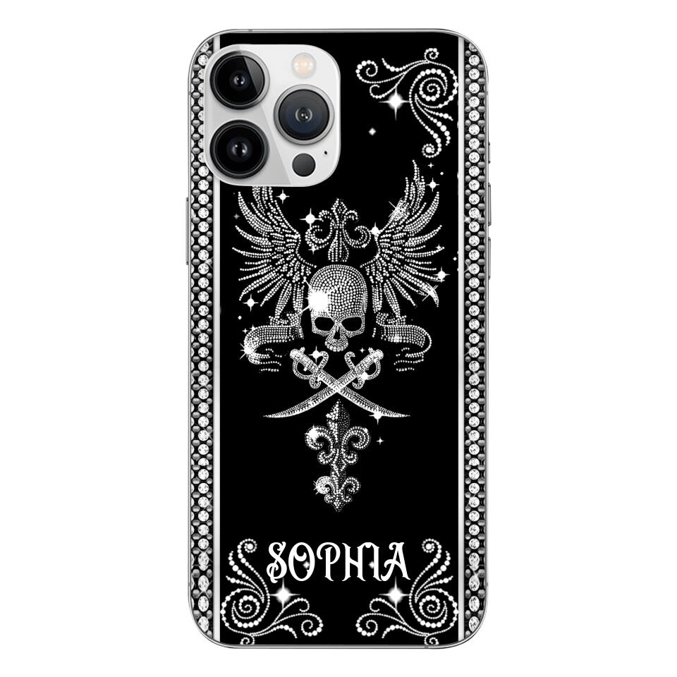 Personalized Skull Tattoos Diamond Phone Case Printed T3Q 0704