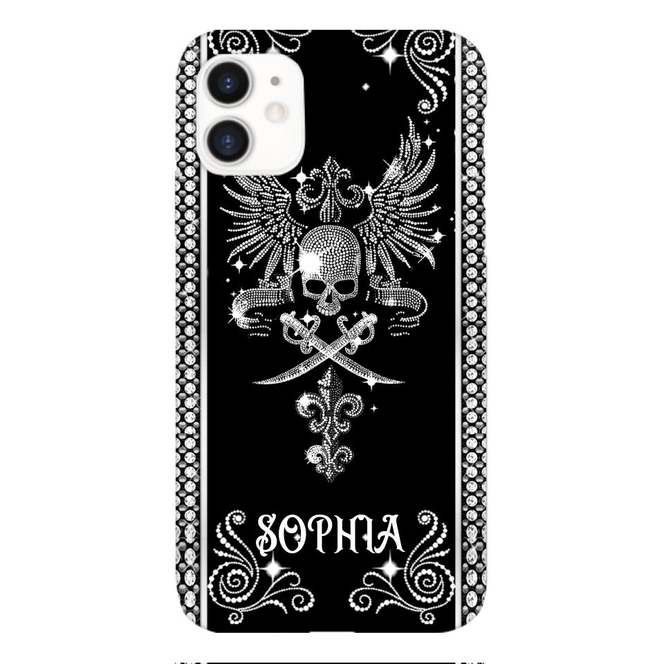 Personalized Skull Tattoos Diamond Phone Case Printed T3Q 0704