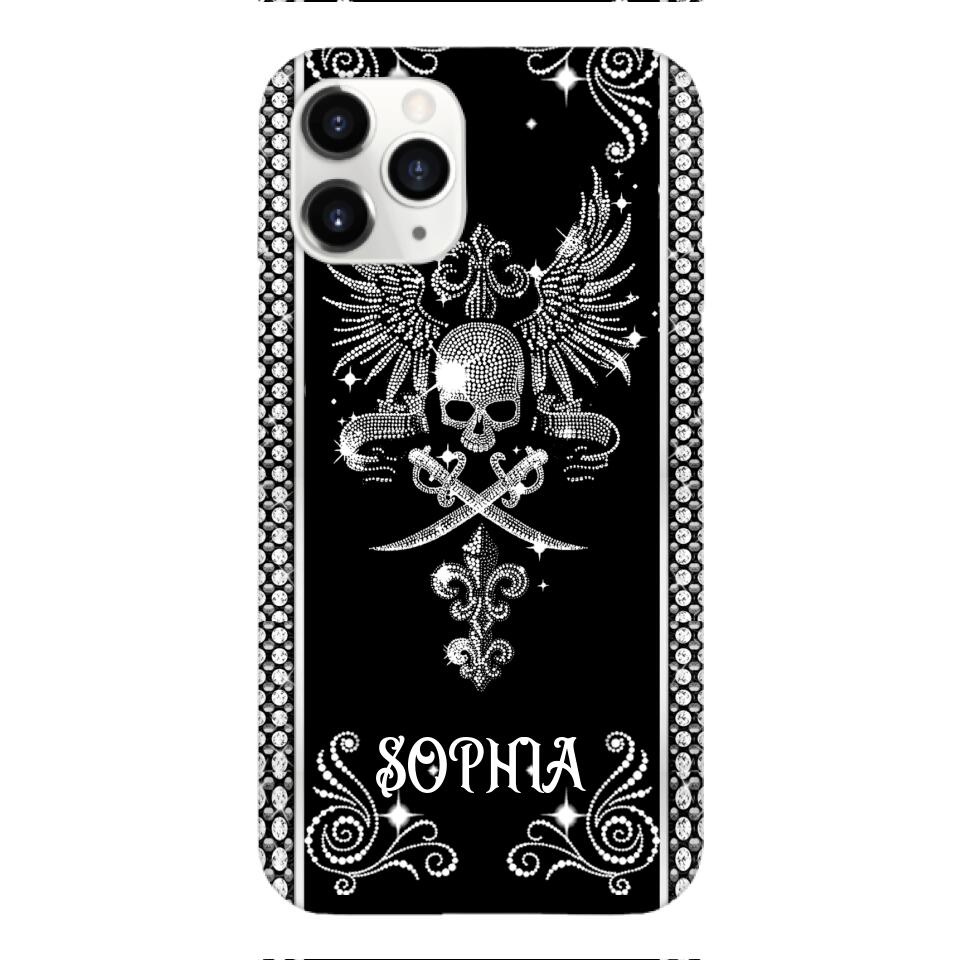 Personalized Skull Tattoos Diamond Phone Case Printed T3Q 0704