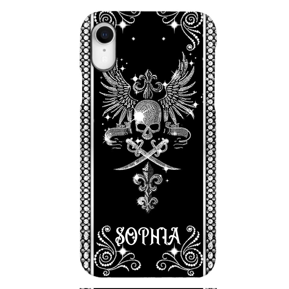 Personalized Skull Tattoos Diamond Phone Case Printed T3Q 0704
