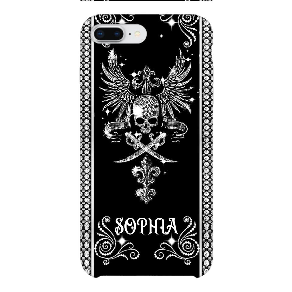 Personalized Skull Tattoos Diamond Phone Case Printed T3Q 0704