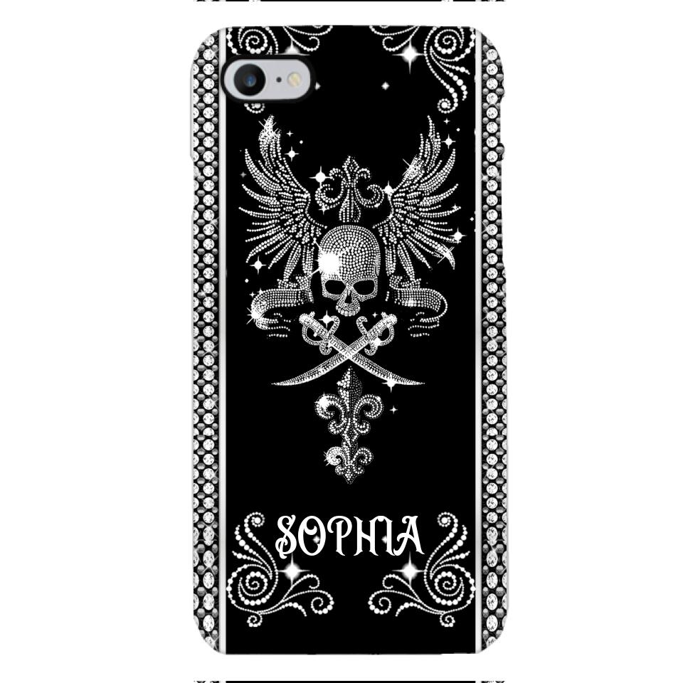 Personalized Skull Tattoos Diamond Phone Case Printed T3Q 0704