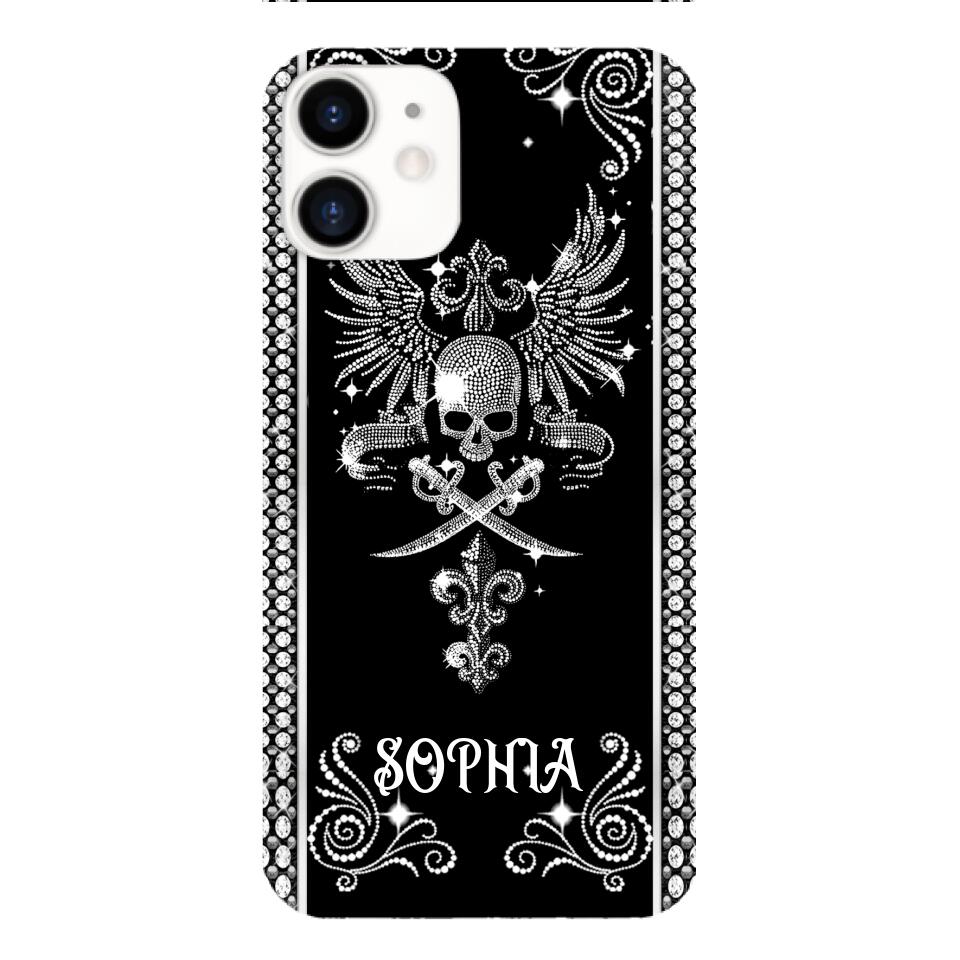 Personalized Skull Tattoos Diamond Phone Case Printed T3Q 0704