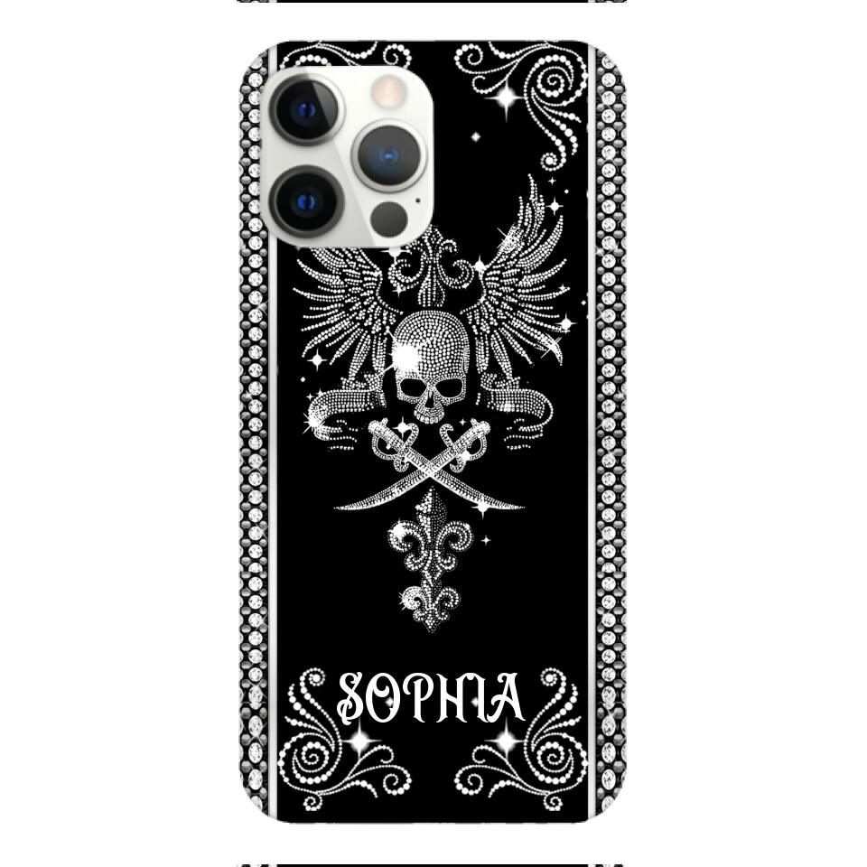 Personalized Skull Tattoos Diamond Phone Case Printed T3Q 0704