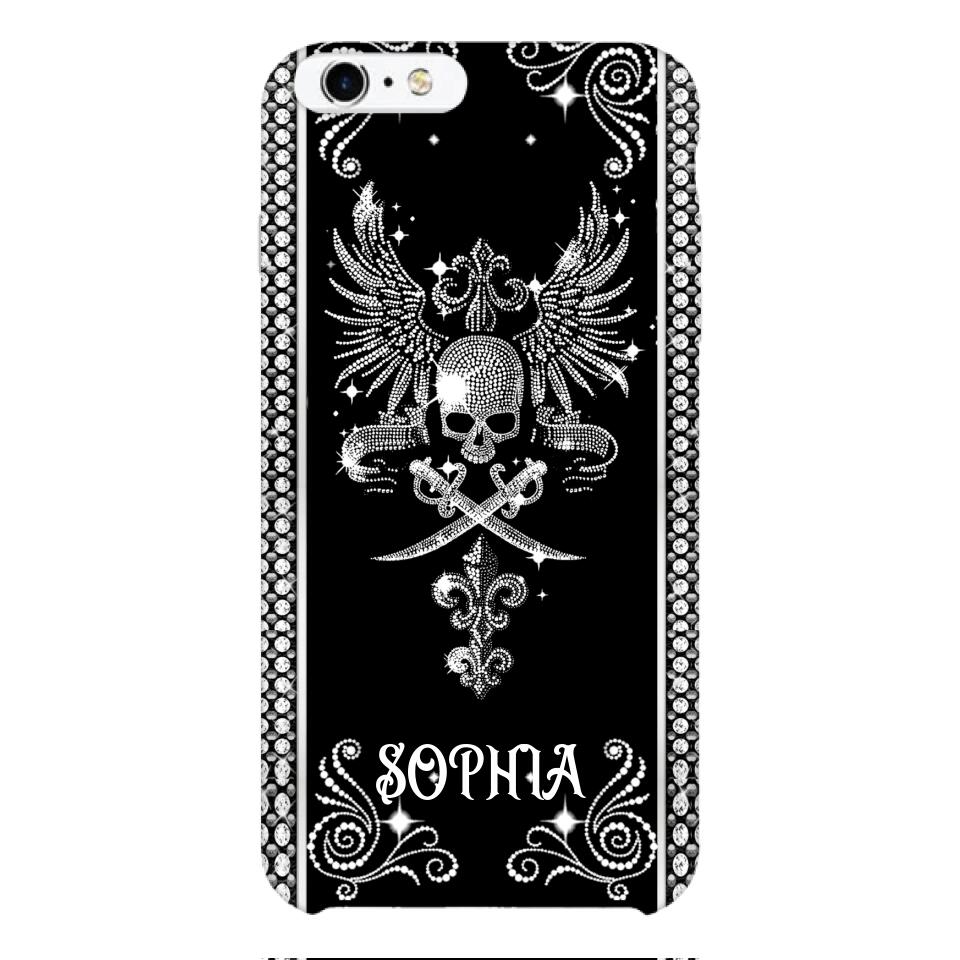 Personalized Skull Tattoos Diamond Phone Case Printed T3Q 0704
