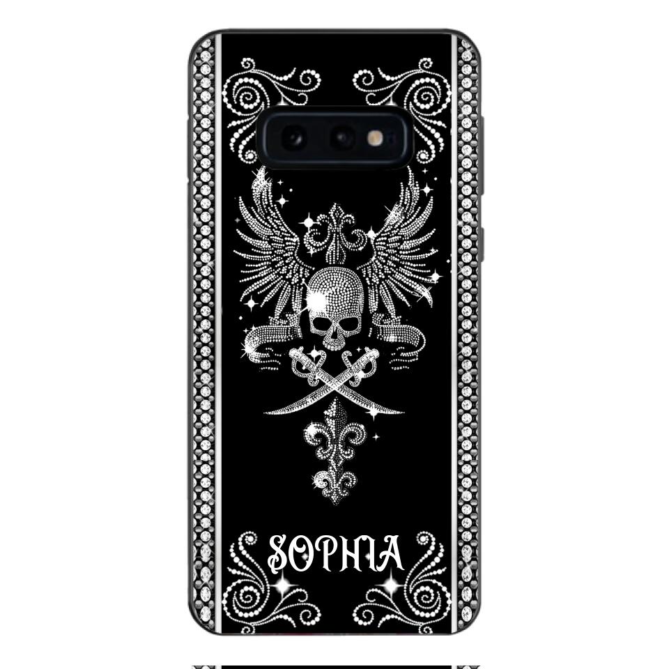 Personalized Skull Tattoos Diamond Phone Case Printed T3Q 0704
