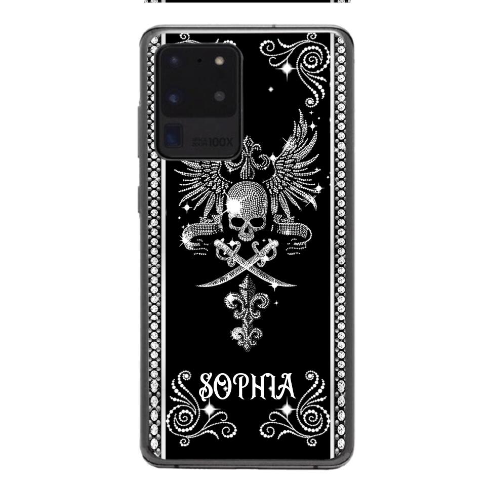Personalized Skull Tattoos Diamond Phone Case Printed T3Q 0704