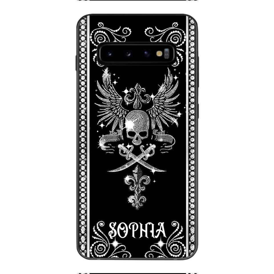 Personalized Skull Tattoos Diamond Phone Case Printed T3Q 0704