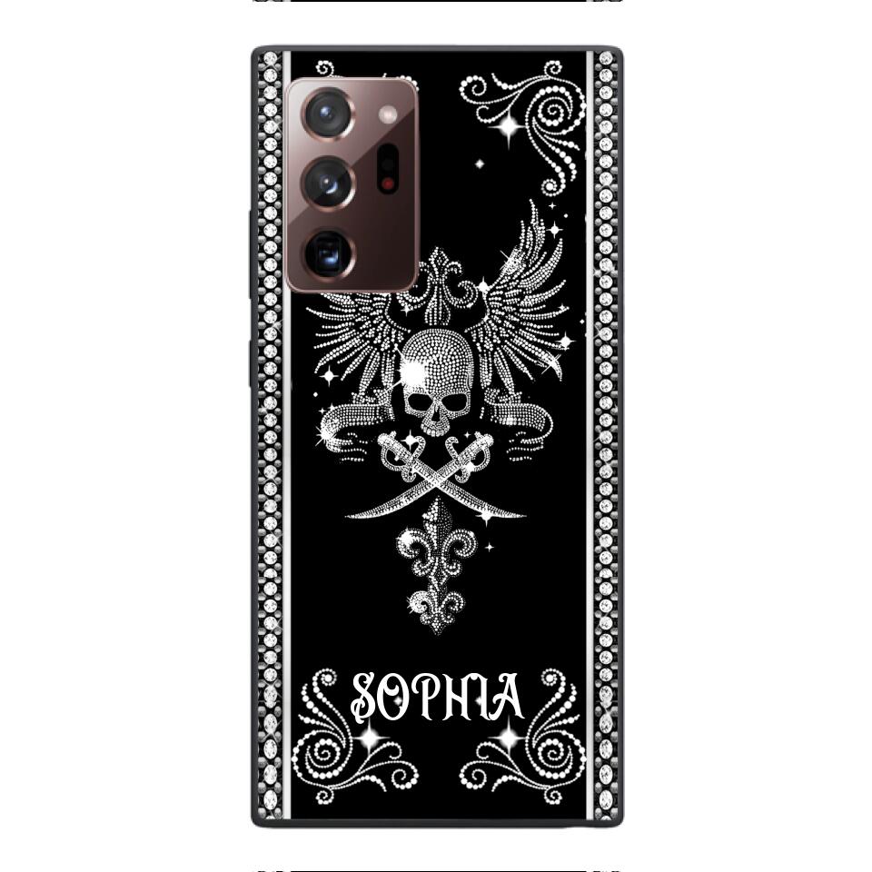 Personalized Skull Tattoos Diamond Phone Case Printed T3Q 0704