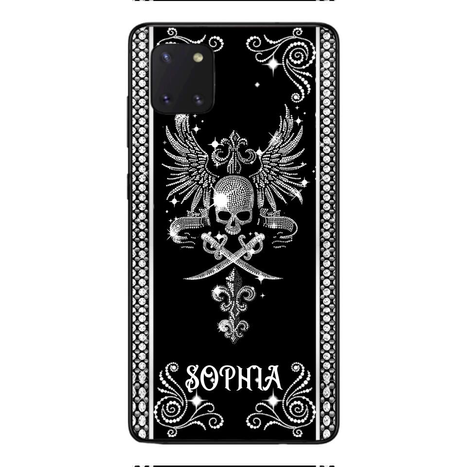 Personalized Skull Tattoos Diamond Phone Case Printed T3Q 0704