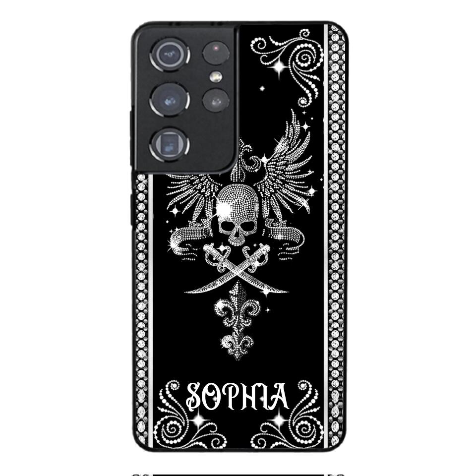 Personalized Skull Tattoos Diamond Phone Case Printed T3Q 0704