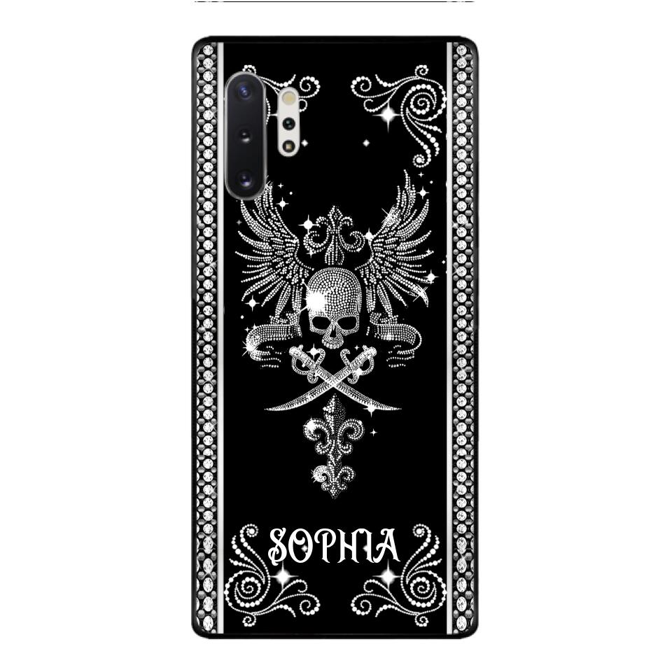 Personalized Skull Tattoos Diamond Phone Case Printed T3Q 0704