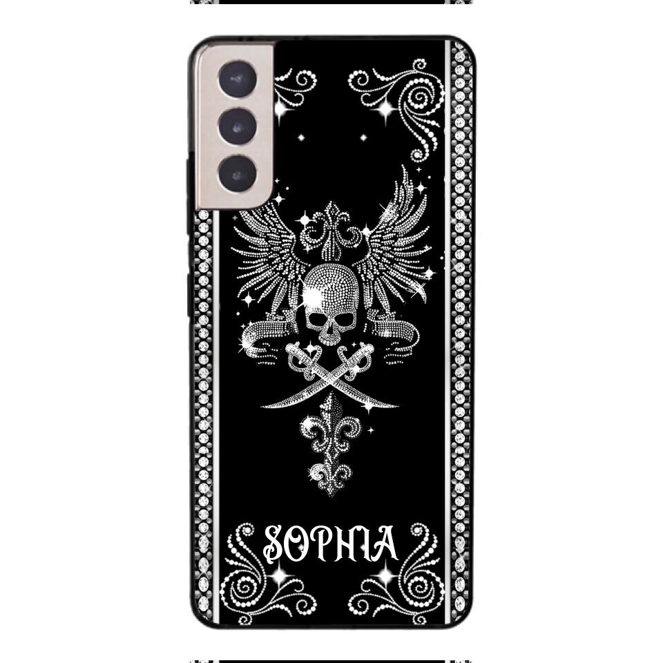 Personalized Skull Tattoos Diamond Phone Case Printed T3Q 0704