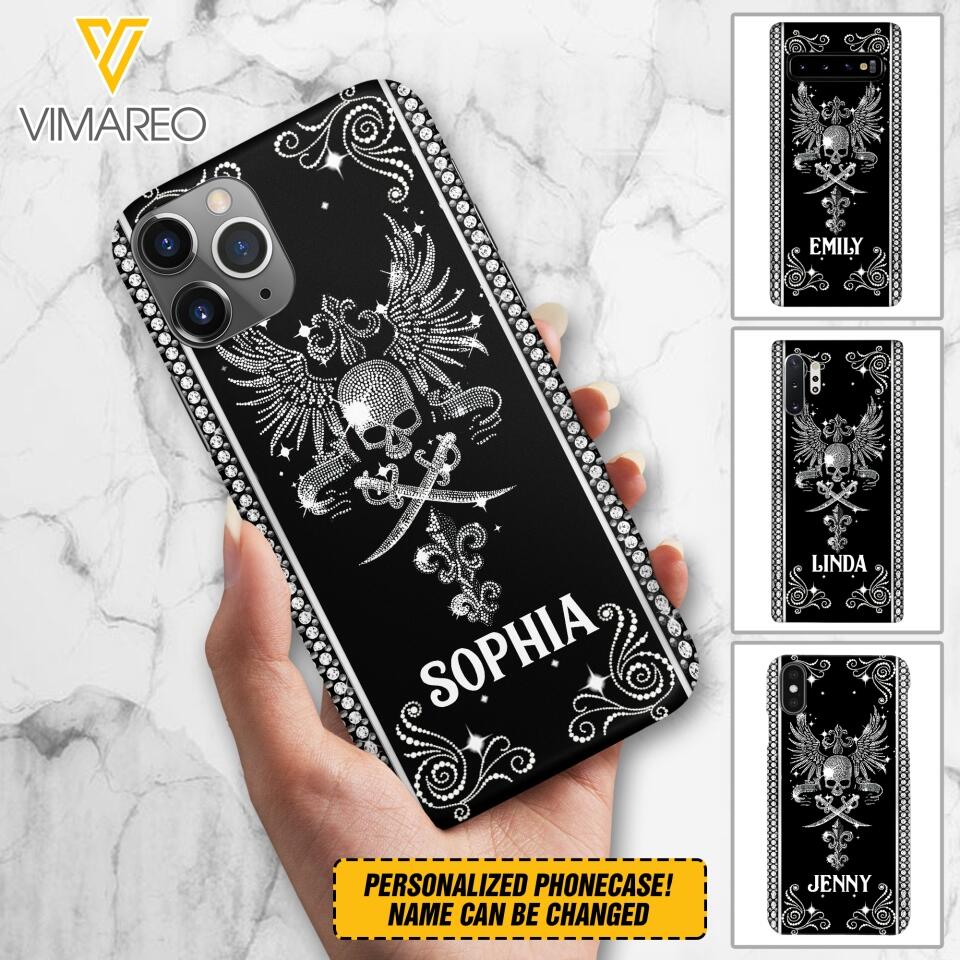 Personalized Skull Tattoos Diamond Phone Case Printed T3Q 0704