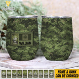 Personalized Canadian Soldier Wine Tumbler Printed 22APR-LN07