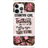 PERSONALIZED COUNTRY GIRL WITH TATTOOS PRETTY EYES AND THICK THINGS PHONECASE QTTN0704