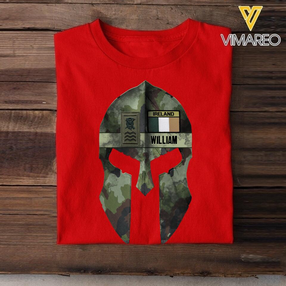 Personalized Irish Veteran Spartan Warrior