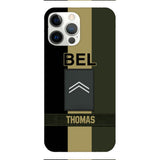 DH Personalized Belgian Soldier Phone Case Printed DT084