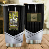 Personalized Canadian Veterans/Soldier Tumbler Printed 22APR-LN08