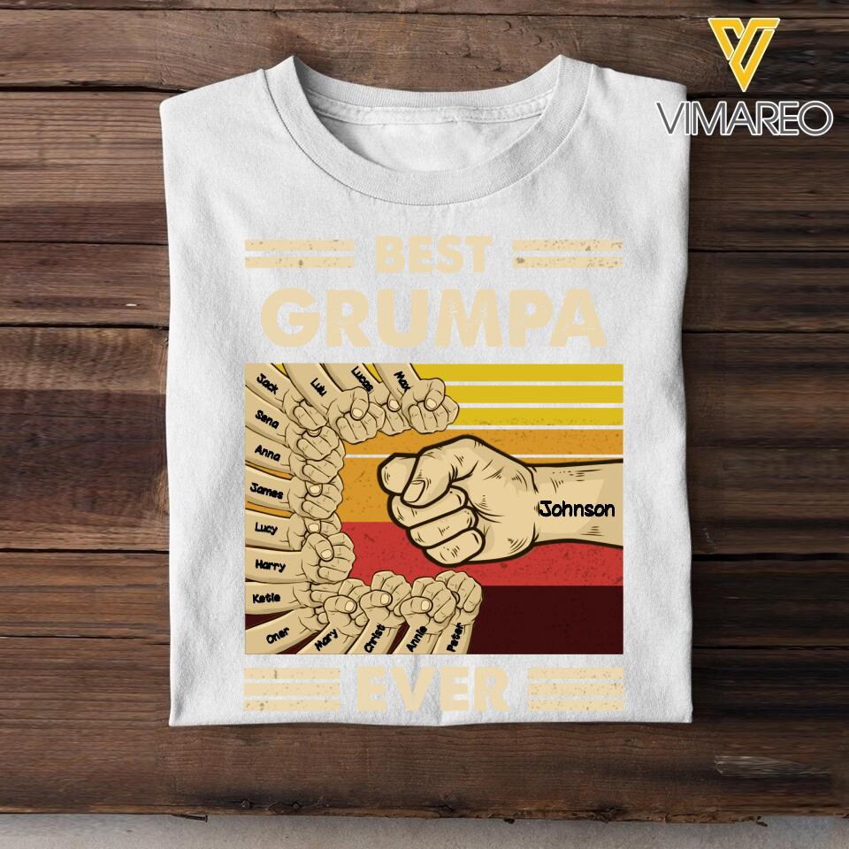 Personalized Best Grumpa Ever Tshirt Printed 22APR-MQ08