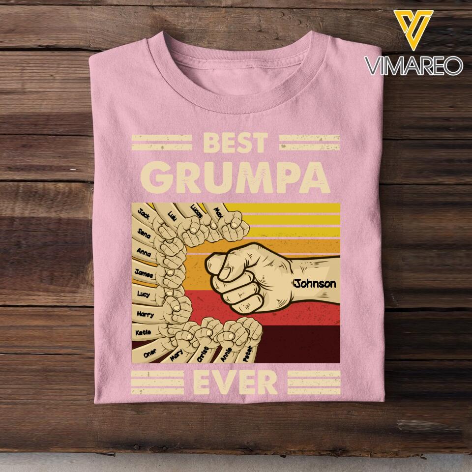 Personalized Best Grumpa Ever Tshirt Printed 22APR-MQ08